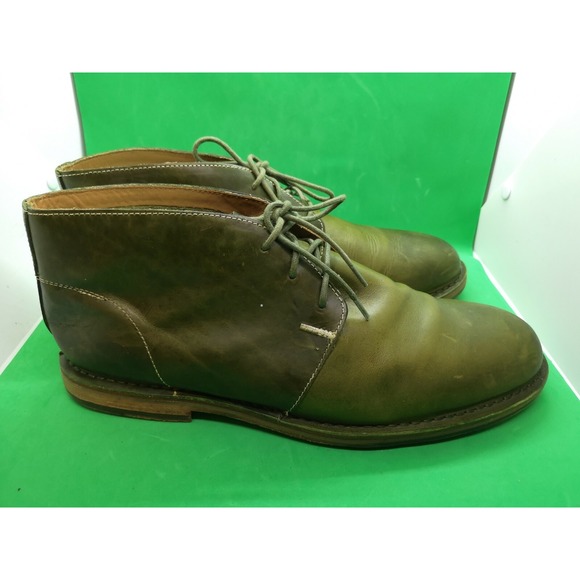 Men\'s Shoes Cole Haan Nathan Chukka Leather Ankle Boots C12106 Green Size 13 M main image 11